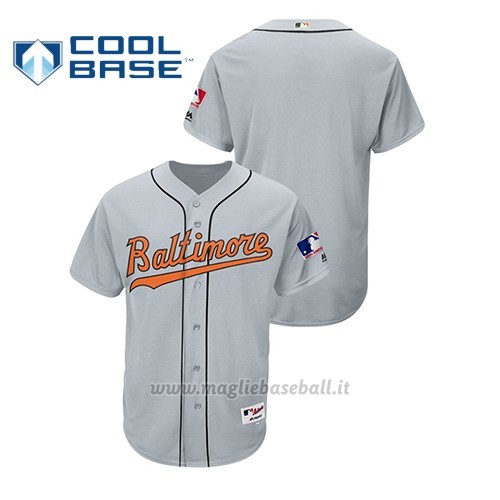 Maglia Baseball Hombre Baltimore Orioles Turn Back The Clock Autentico Grigio